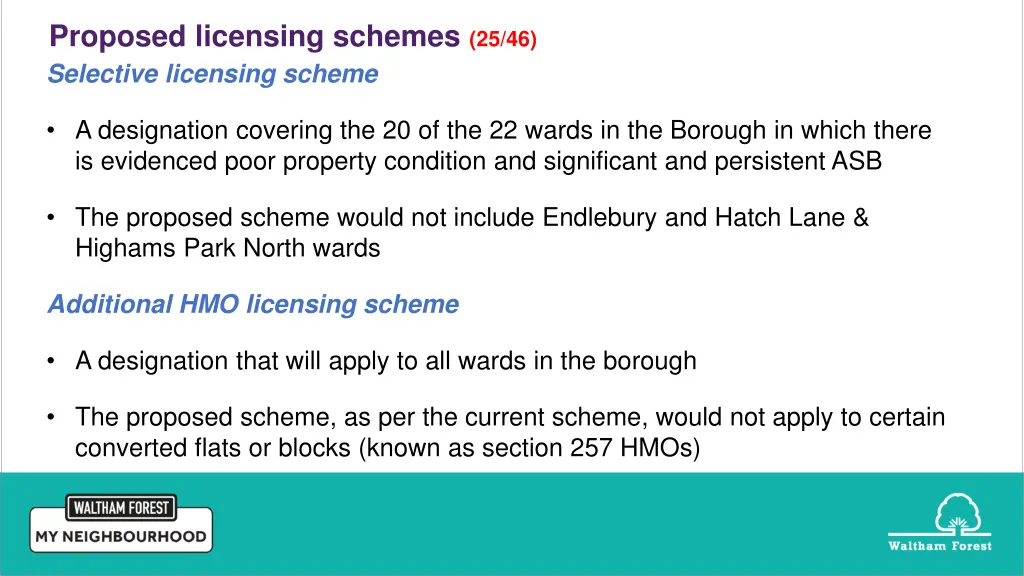 proposed licensing schemes 25 46