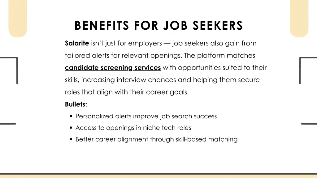 benefits for job seekers