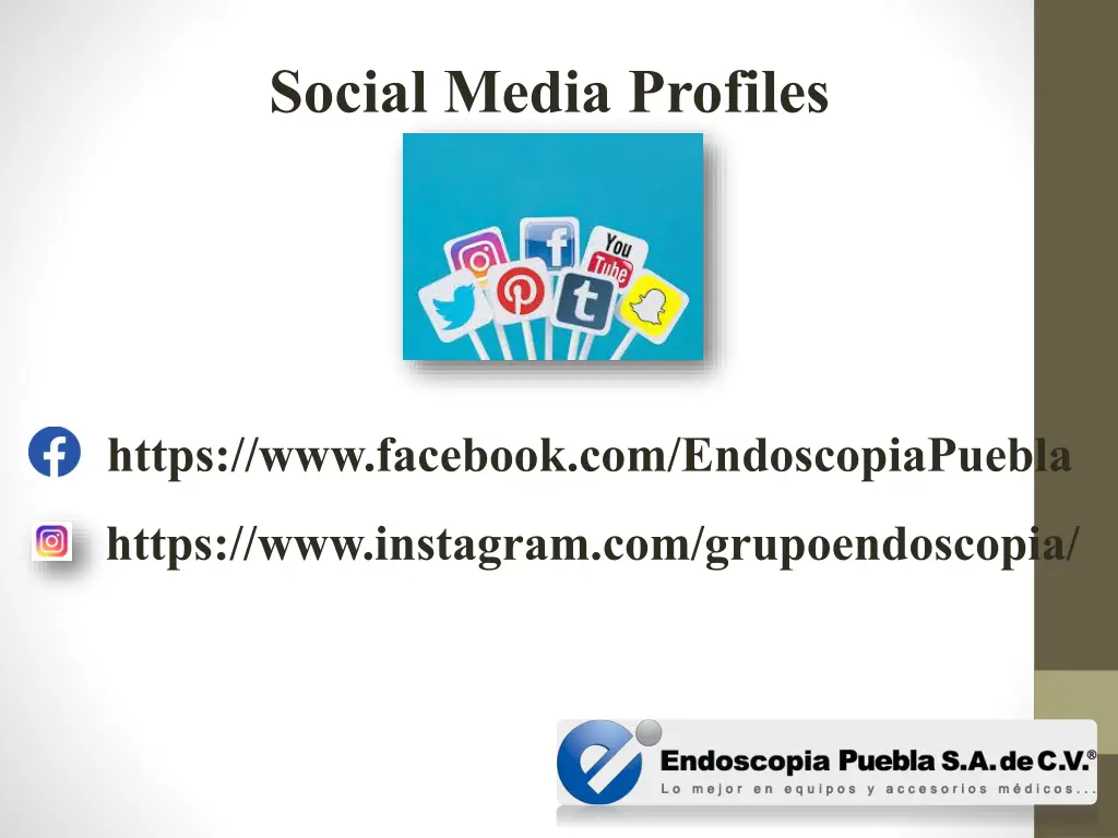 social media profiles