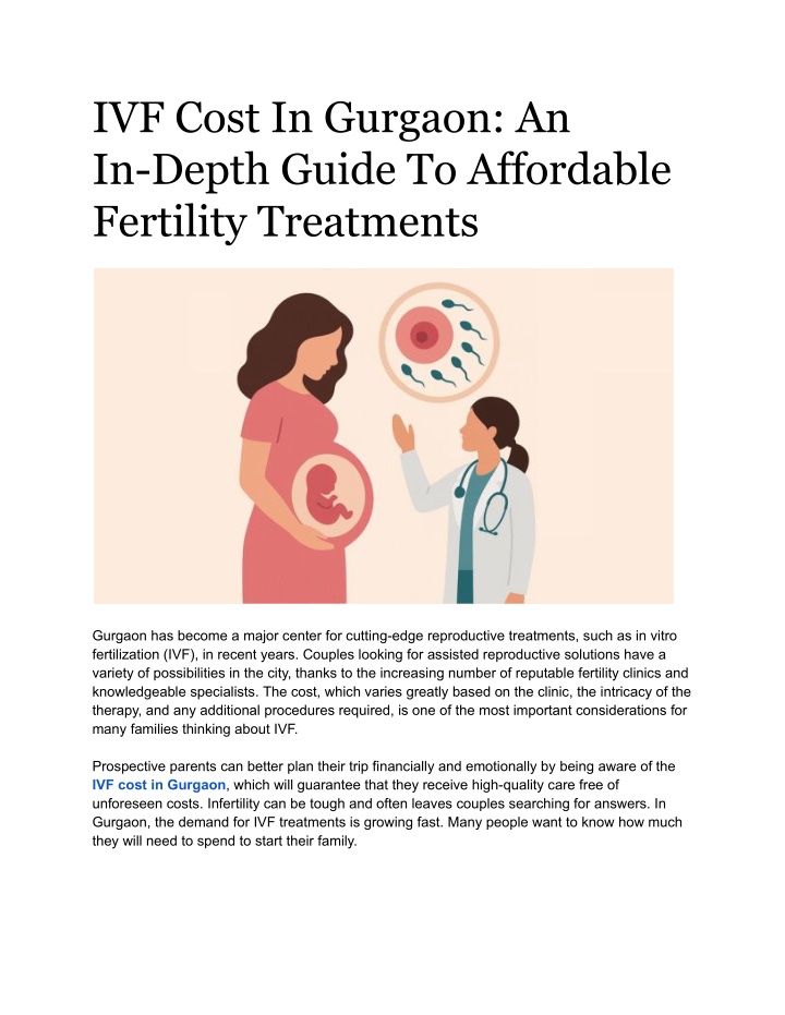 ivf cost in gurgaon an in depth guide