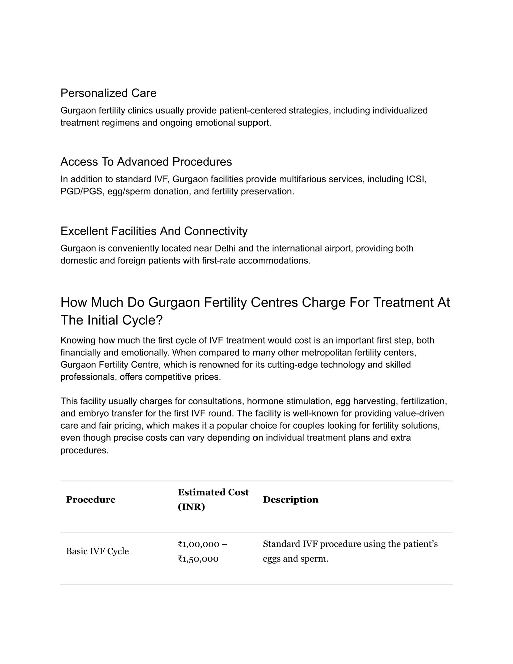 personalized care