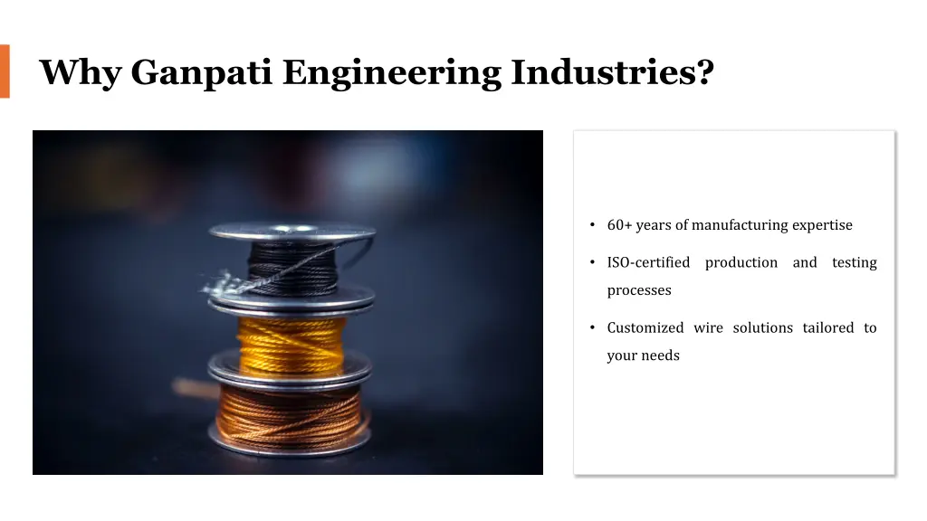 why ganpati engineering industries