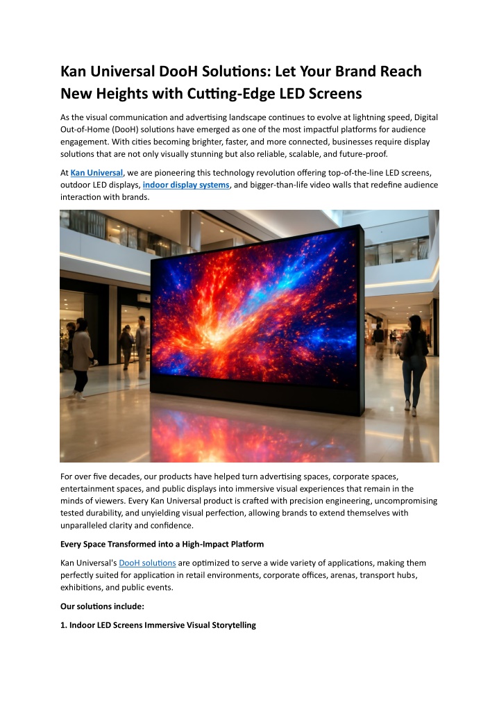 kan universal dooh solutions let your brand reach