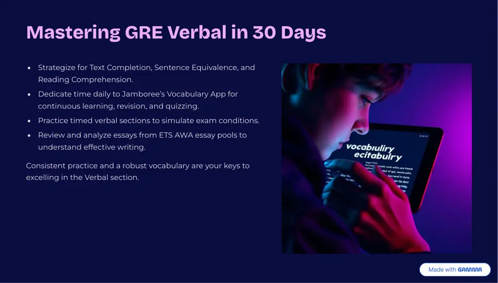 mastering gre verbal in 30 days