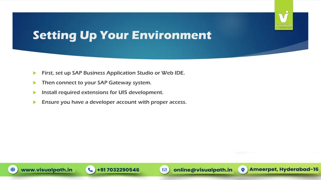 setting up your environment