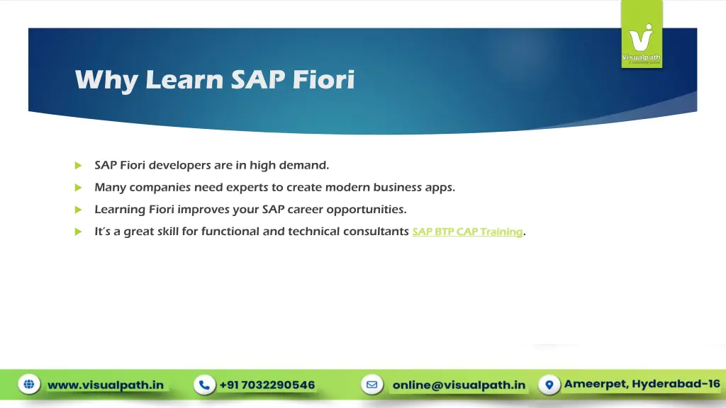 why learn sap fiori