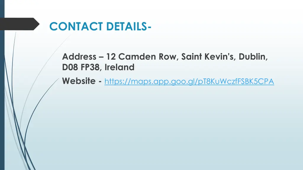 contact details