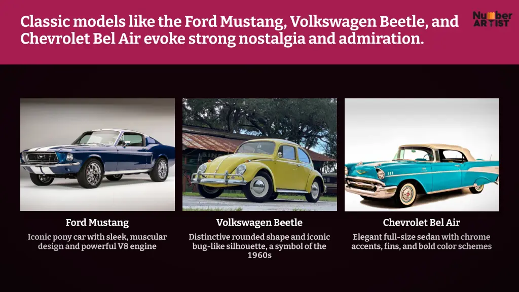 classic models like the ford mustang volkswagen