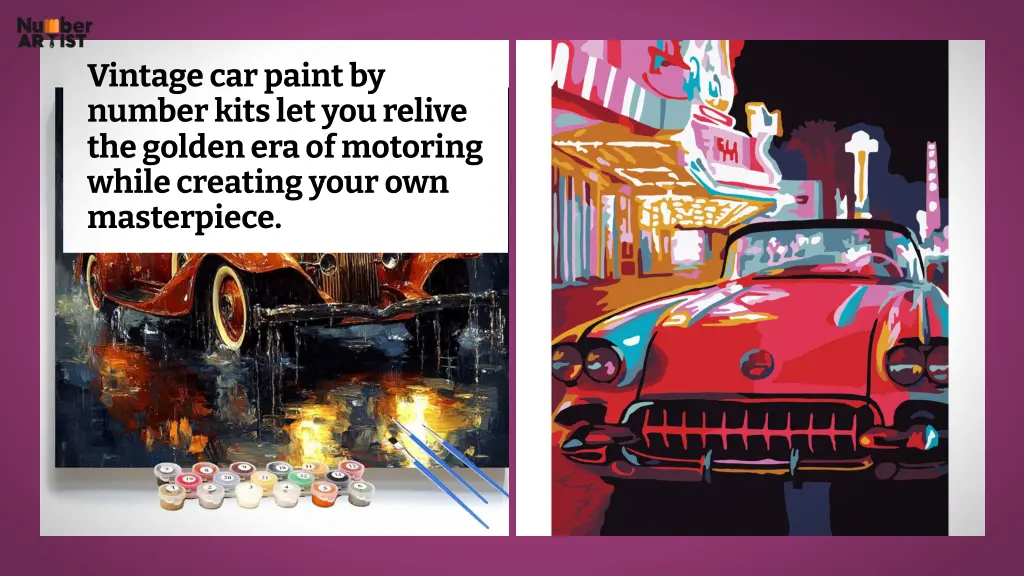 vintage car paint by number kits let you relive