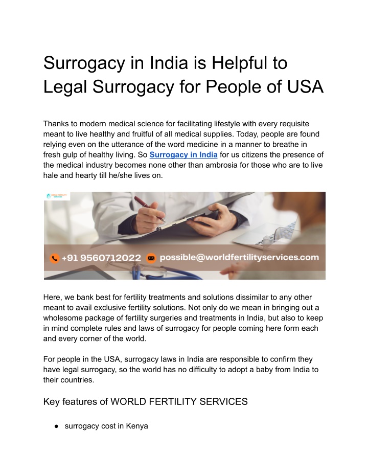 surrogacy in india is helpful to legal surrogacy