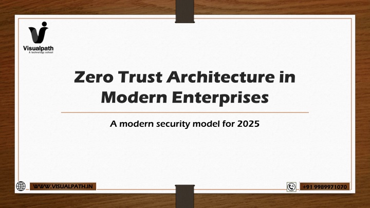 zero trust architecture in modern enterprises