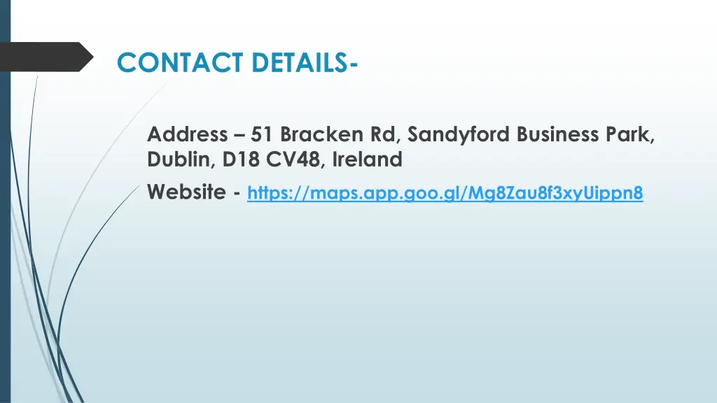 contact details