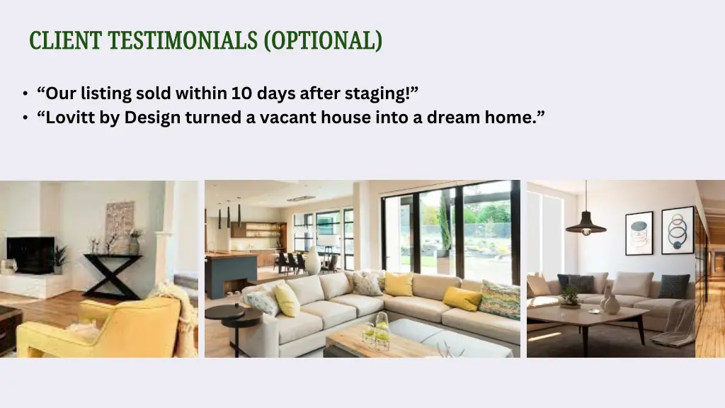 client testimonials optional client testimonials