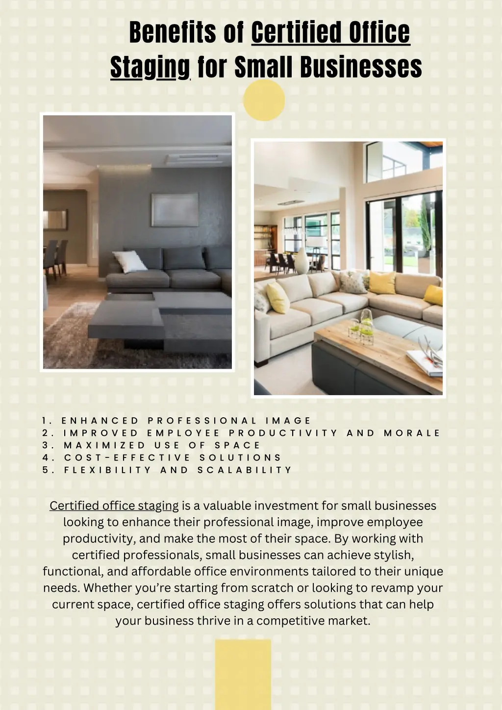 benefits of certified office staging for small