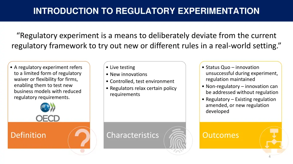 introduction to regulatory experimentation