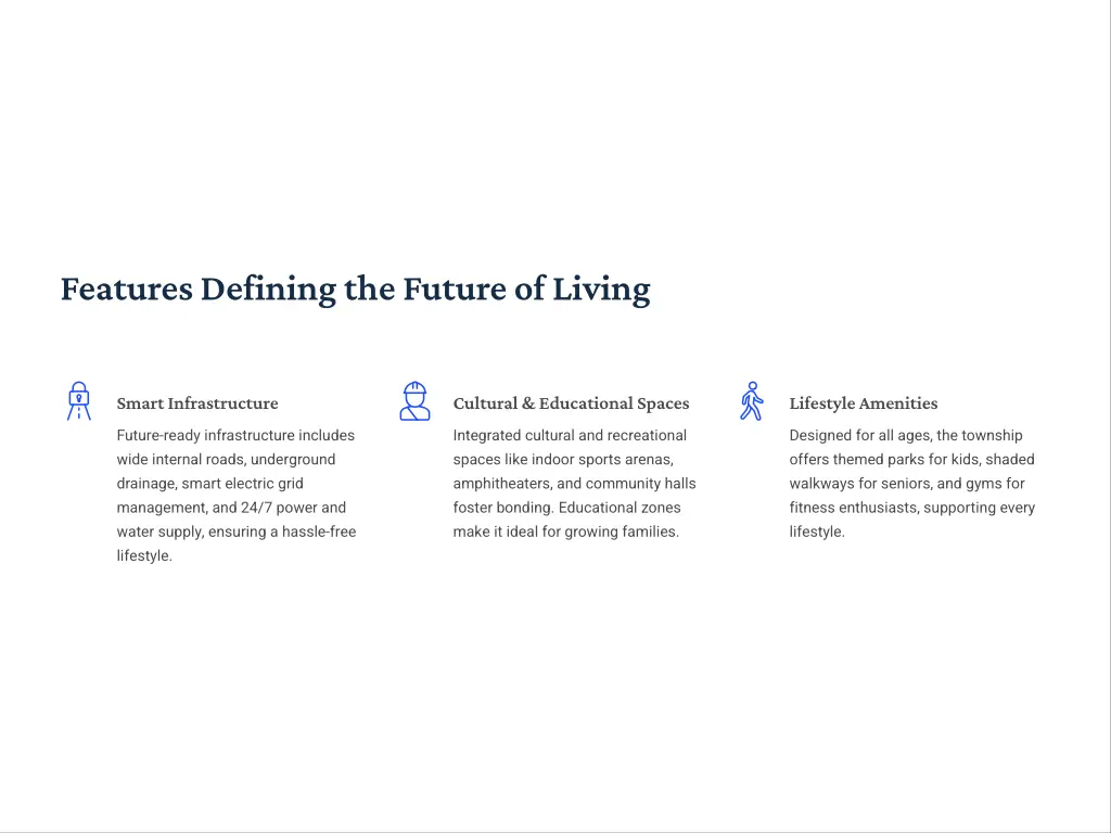 features defining the future of living