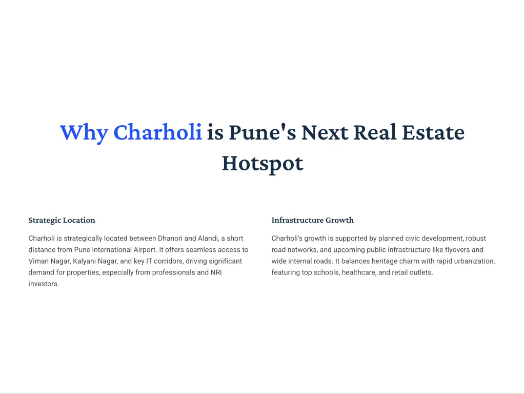 why charholi is pune s next real estate hotspot