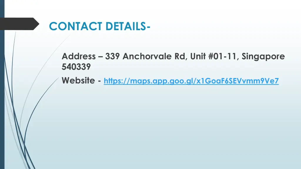 contact details
