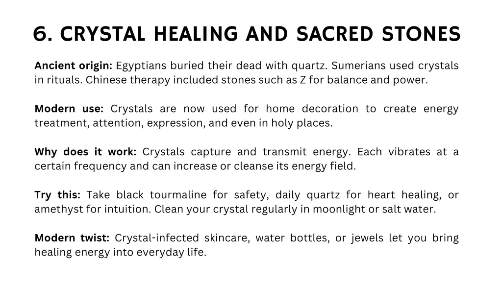 6 crystal healing and sacred stones