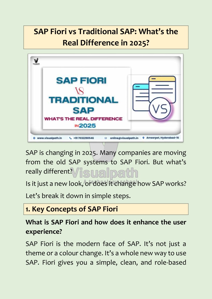 sap fiori vs traditional sap what s the real
