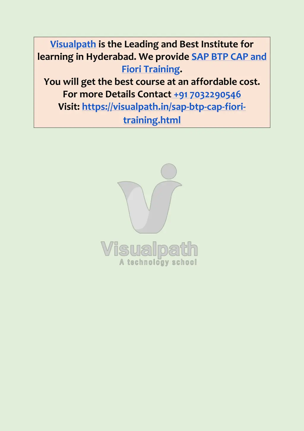 visualpath is the leading and best institute