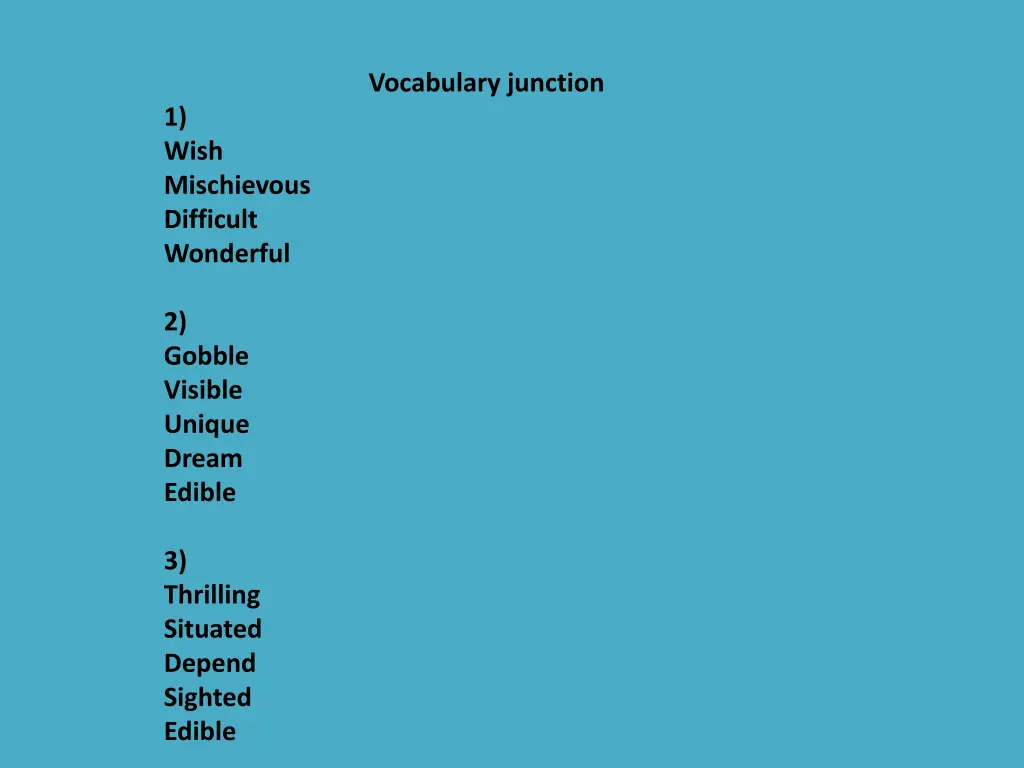 vocabulary junction
