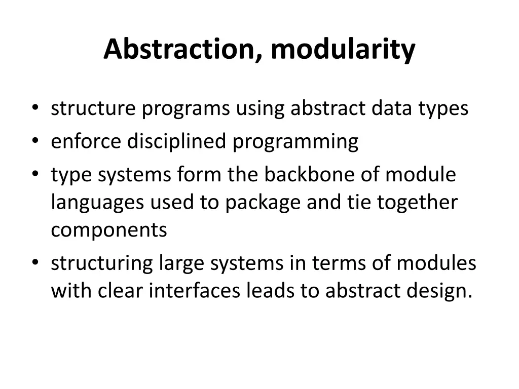 abstraction modularity