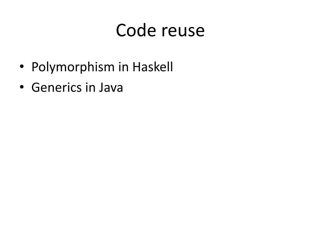 code reuse