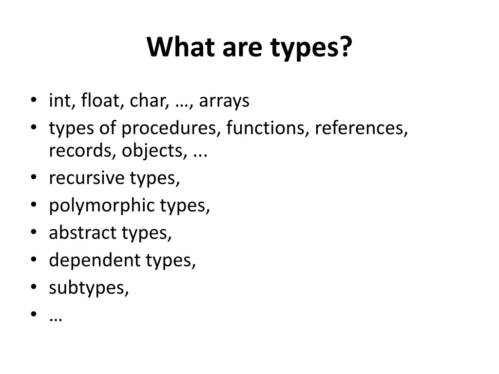 what are types