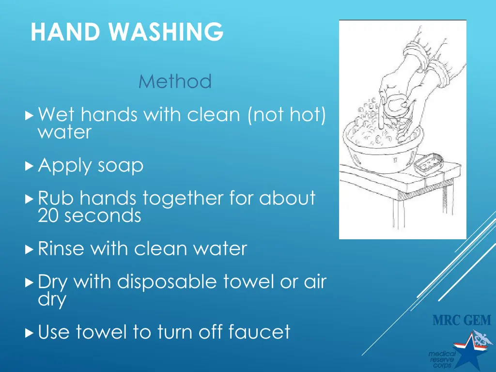 hand washing