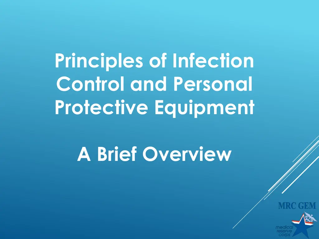 principles of infection control and personal