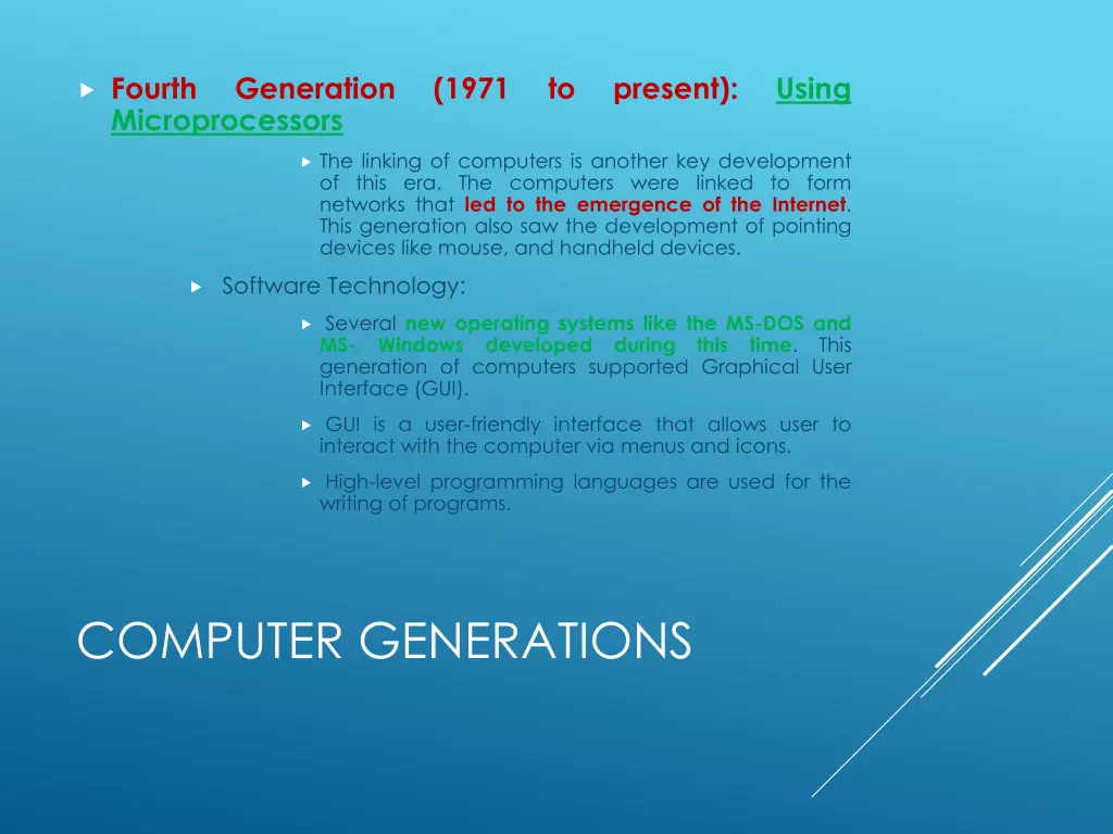 fourth microprocessors