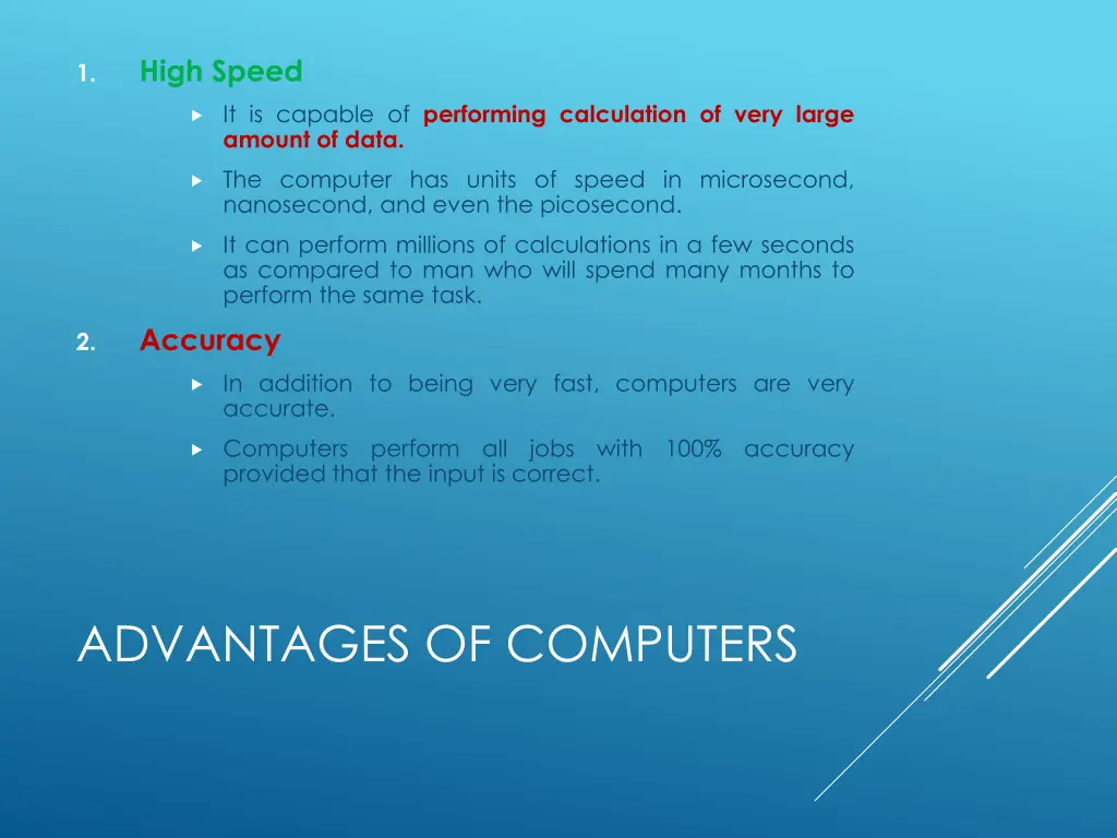 high speed