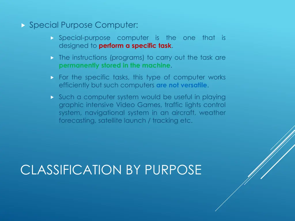 special purpose computer