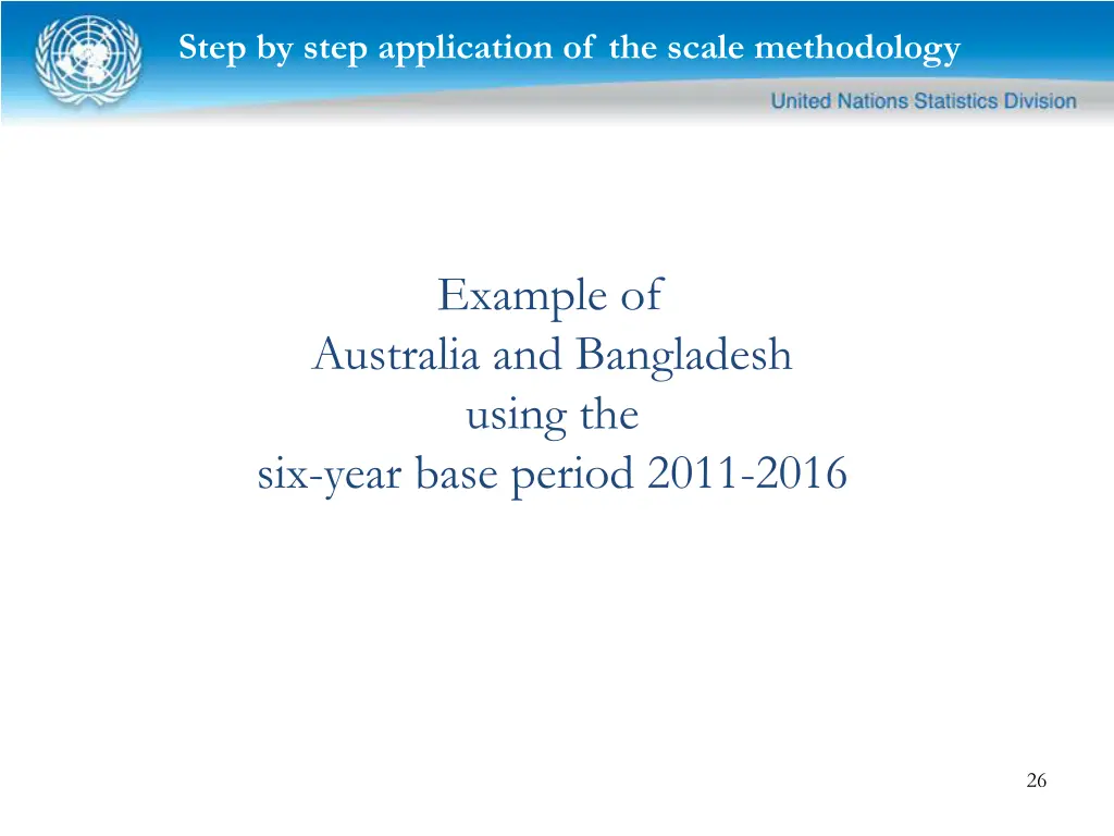 step by step application of the scale methodology