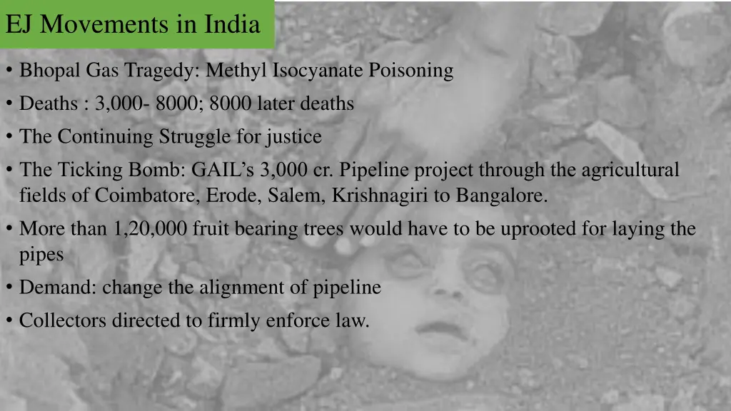 ej movements in india