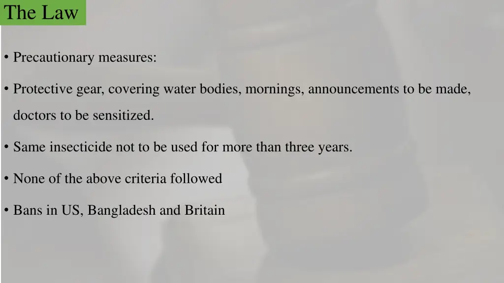 the law