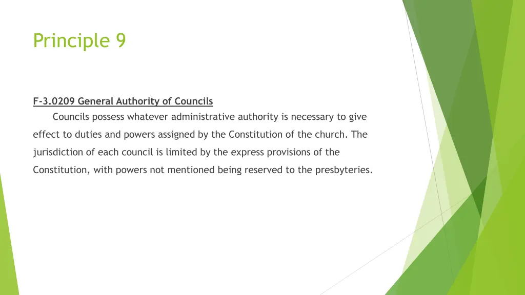 principle 9