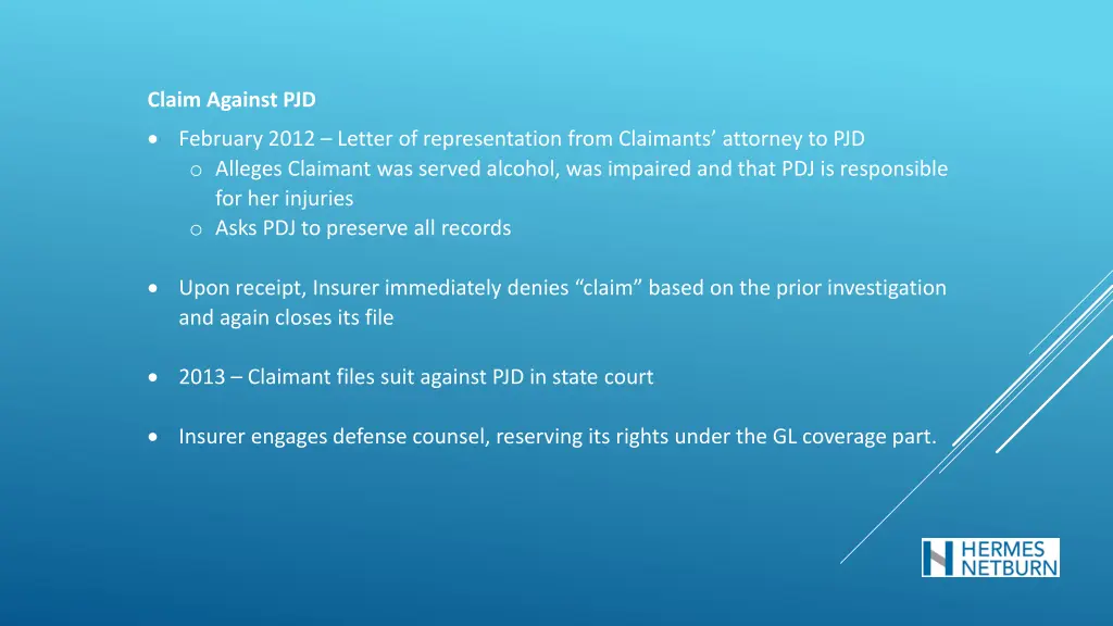 claim against pjd february 2012 letter