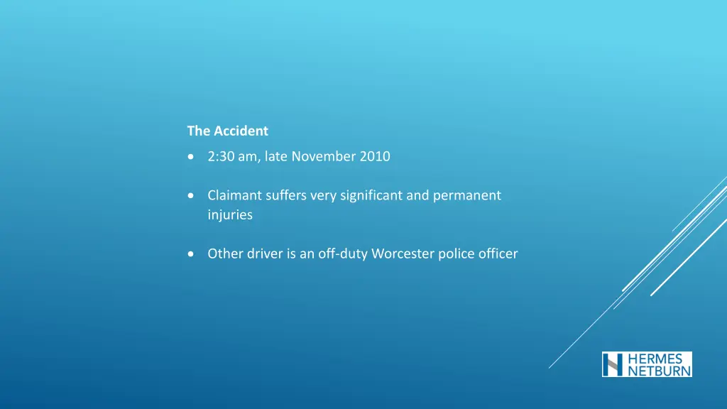 the accident 2 30 am late november 2010