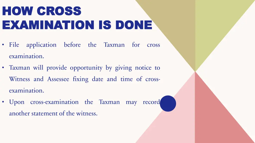 how cross how cross examination is done
