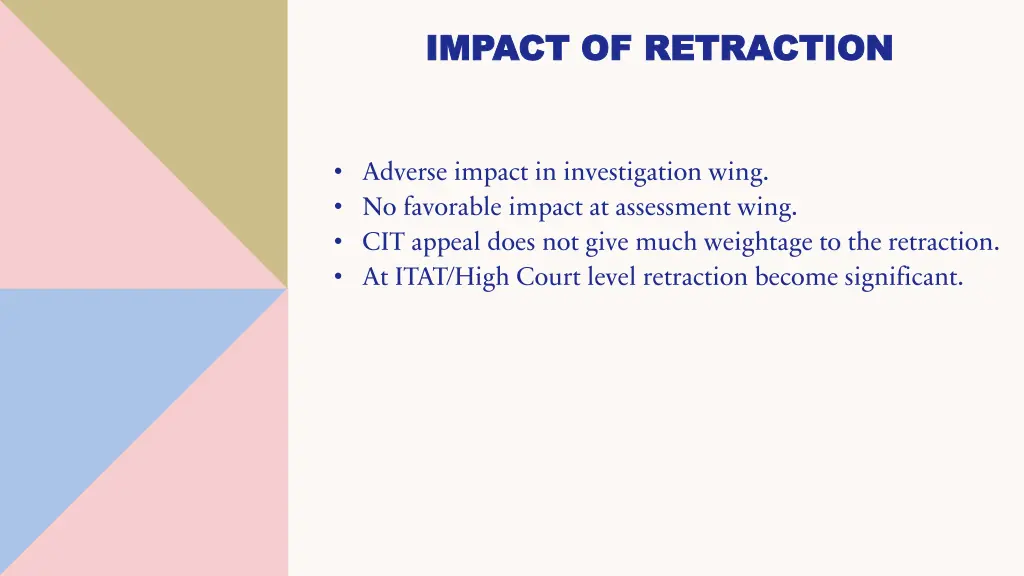 impact of retraction impact of retraction