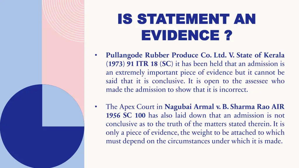is statement an is statement an evidence evidence 1