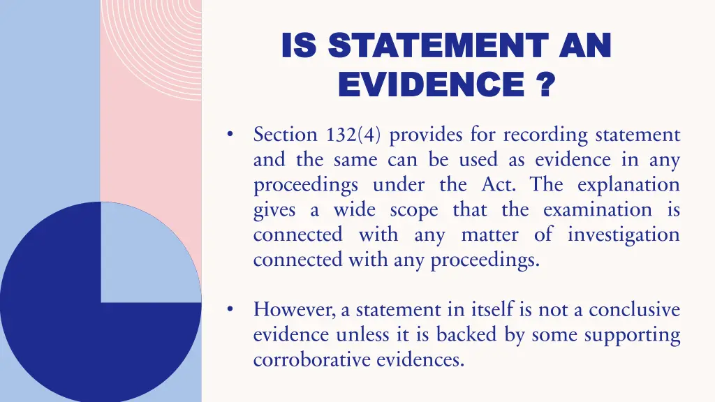 is statement an is statement an evidence evidence