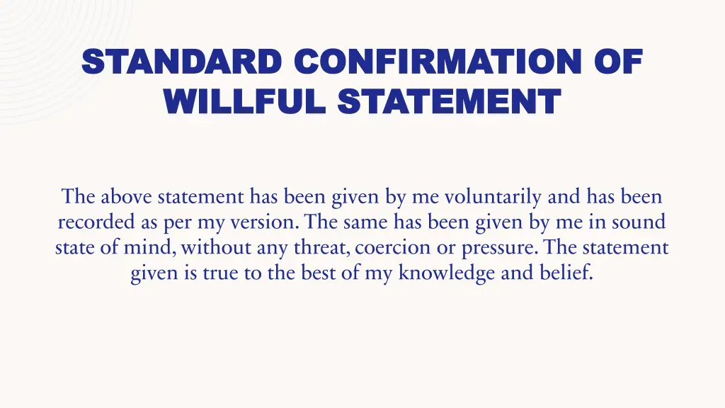 standard confirmation of standard confirmation