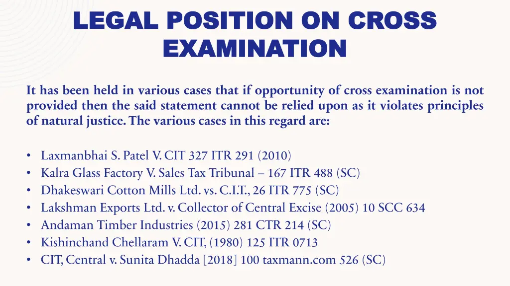 legal position on cross legal position on cross