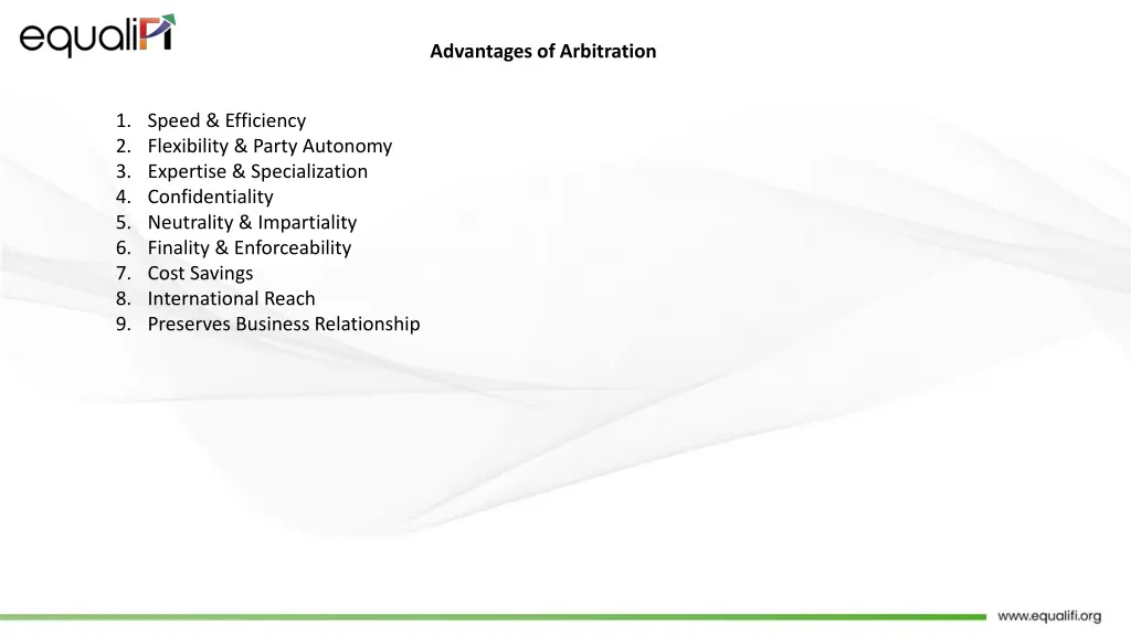 advantages of arbitration