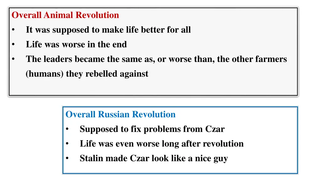 overall animal revolution it was supposed to make