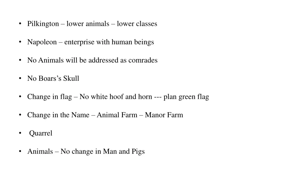 pilkington lower animals lower classes