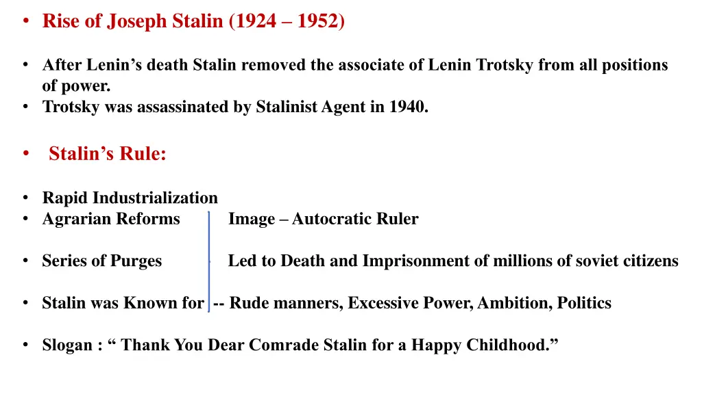 rise of joseph stalin 1924 1952